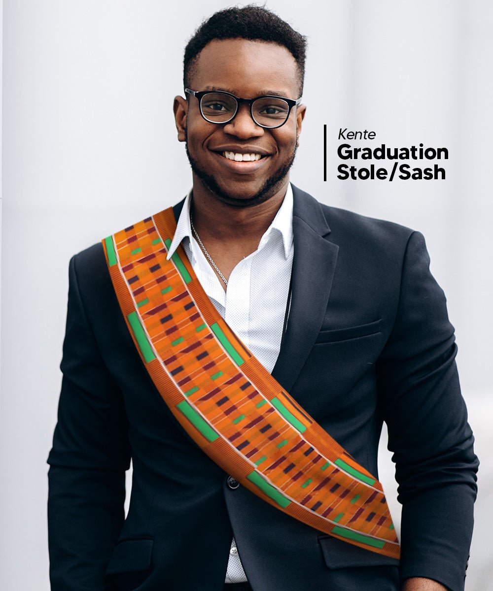 Vittorio Farina Mens' Kente Satin Scarf