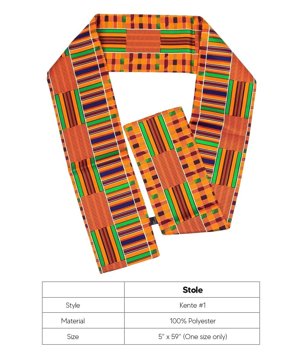 Vittorio Farina Mens' Kente Satin Scarf