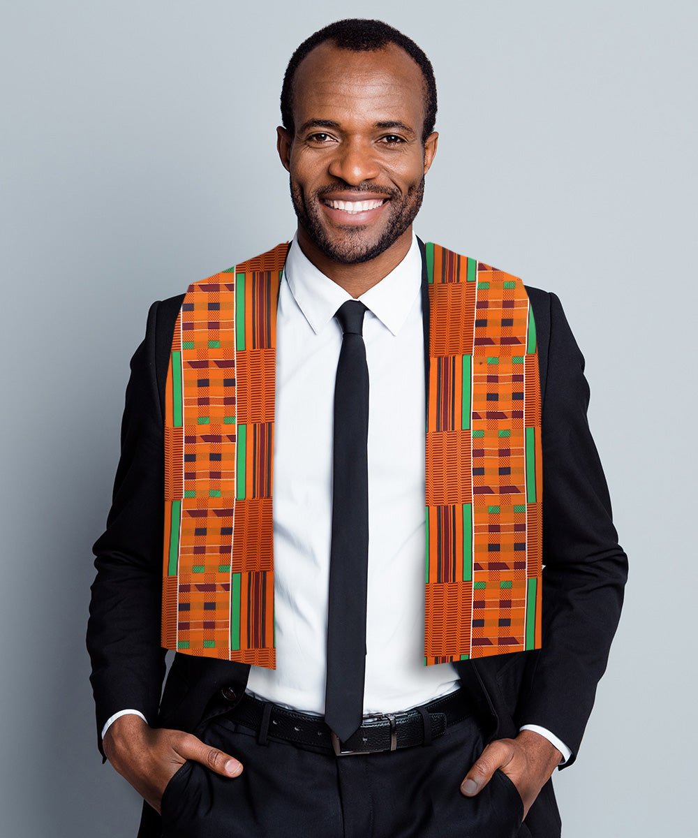 Vittorio Farina Mens' Kente Satin Scarf