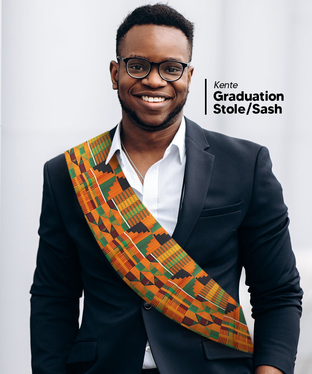 Vittorio Farina Mens' Kente Satin Scarf