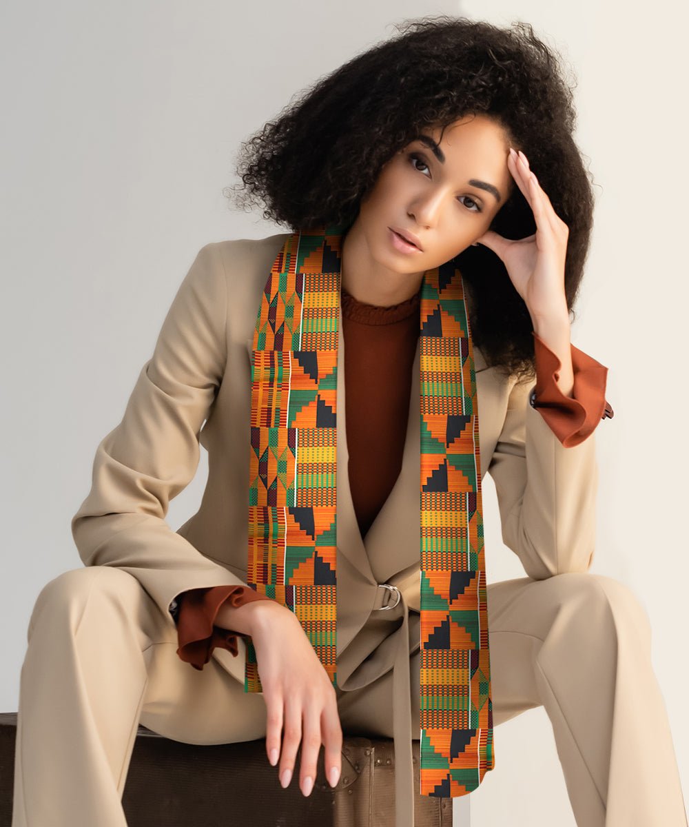 Vittorio Farina Mens' Kente Satin Scarf