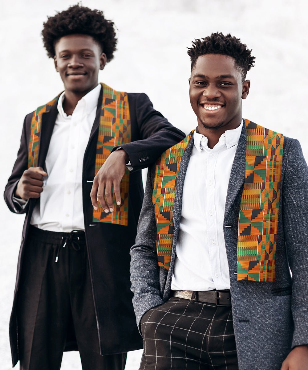 Vittorio Farina Mens' Kente Satin Scarf