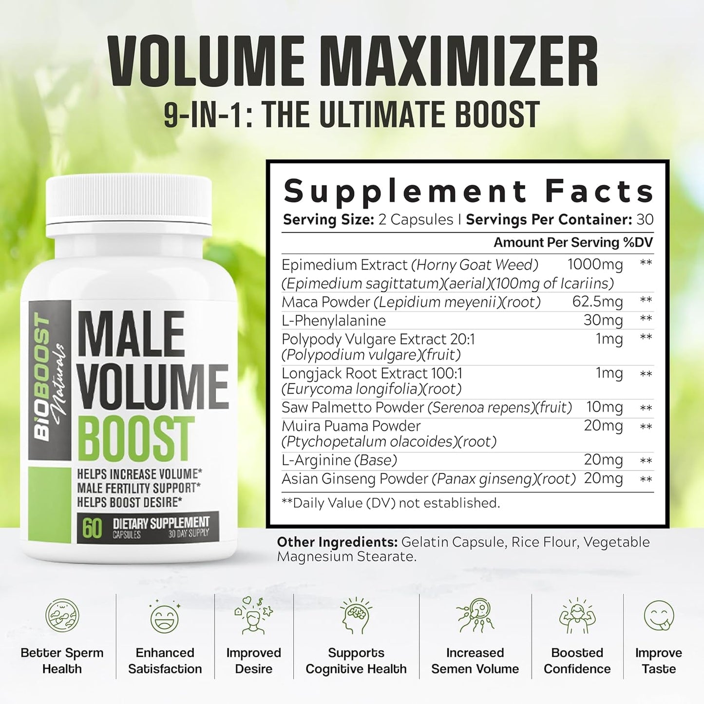 Semen Volume Booster for Men – Size, Stamina & Load Support
