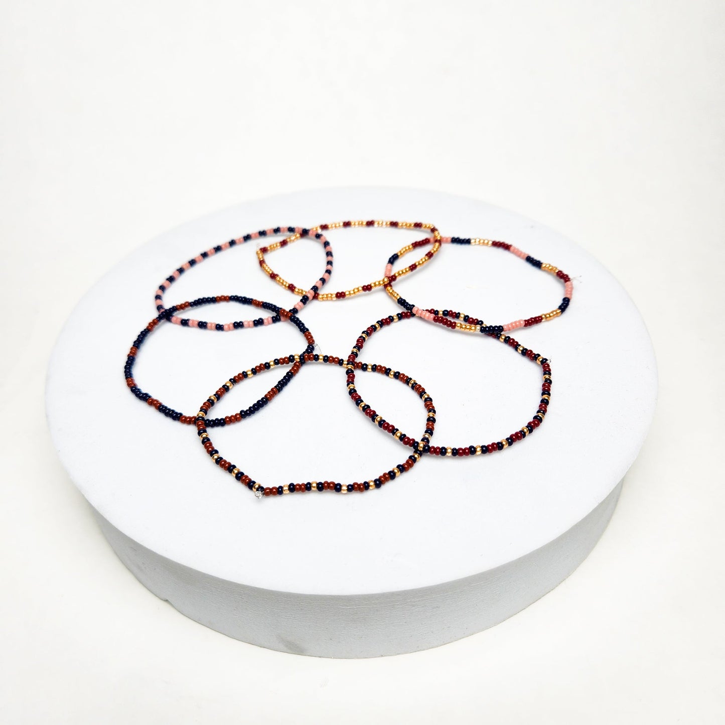 Sangria Seed Bead Bracelets - Set of 6 - Concordia Style Boutique
