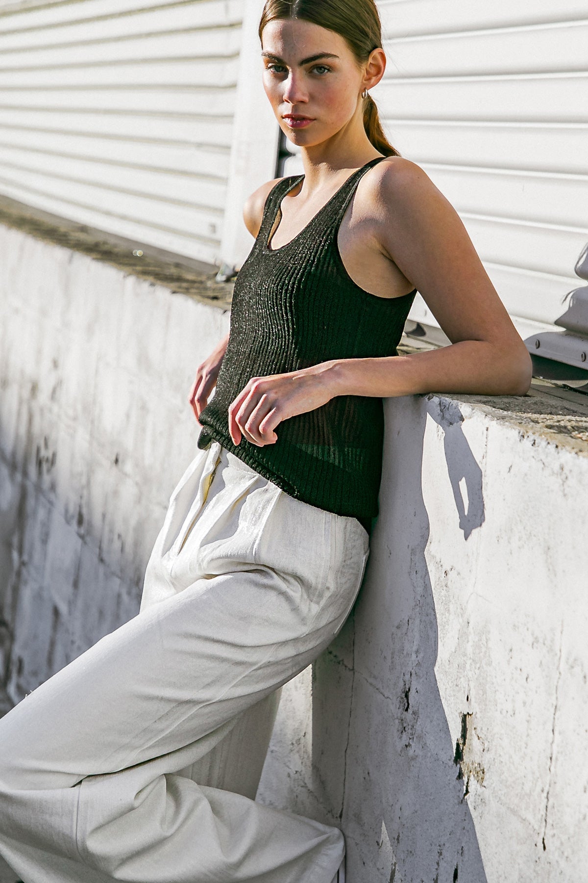 BLISSFUL LOVE WOVEN TANK TOP - Concordia Style Boutique