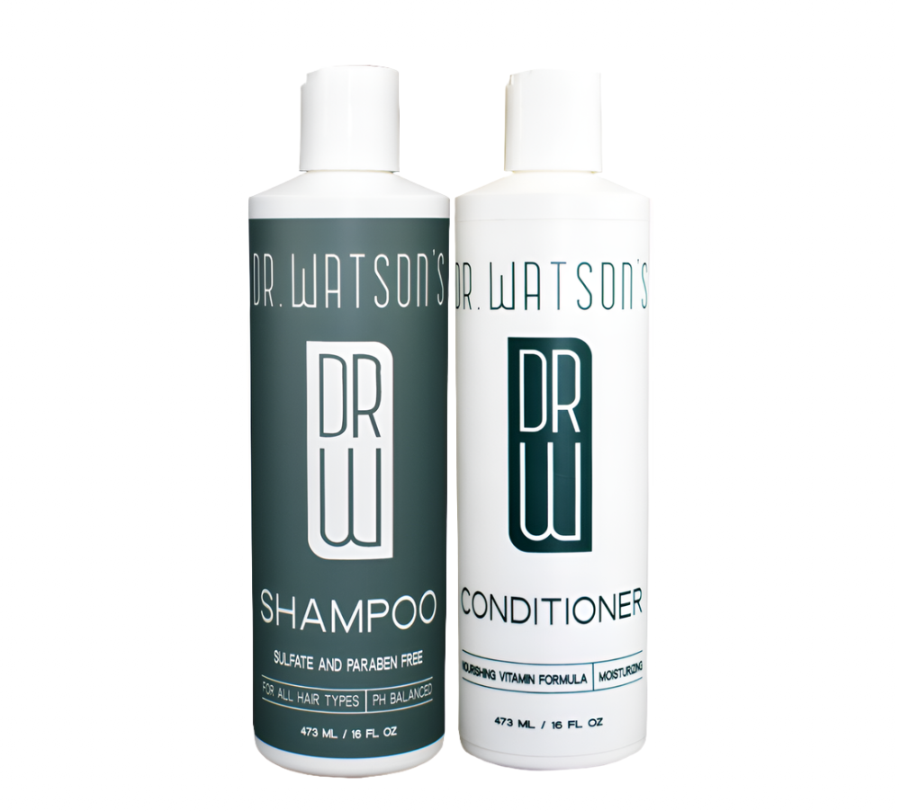 Dr. Watson's Hair Care | Shampoo & Conditioner Duo | The Original | 16 Oz Each - Concordia Style Boutique