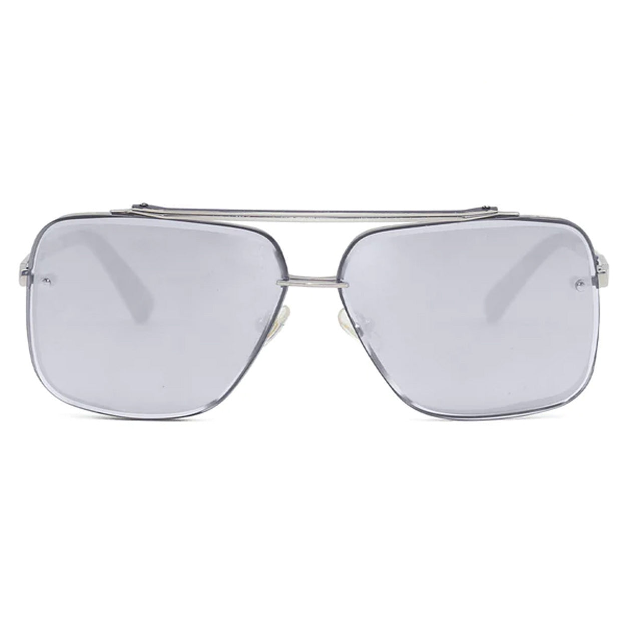 Bella - Chrome Silver Oversized Squared Aviators - Concordia Style Boutique
