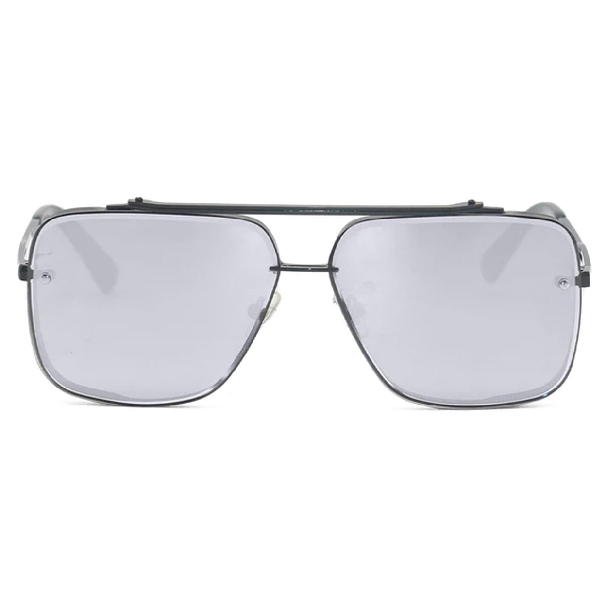 Bella - Chrome Black Oversized Squared Aviators - Concordia Style Boutique