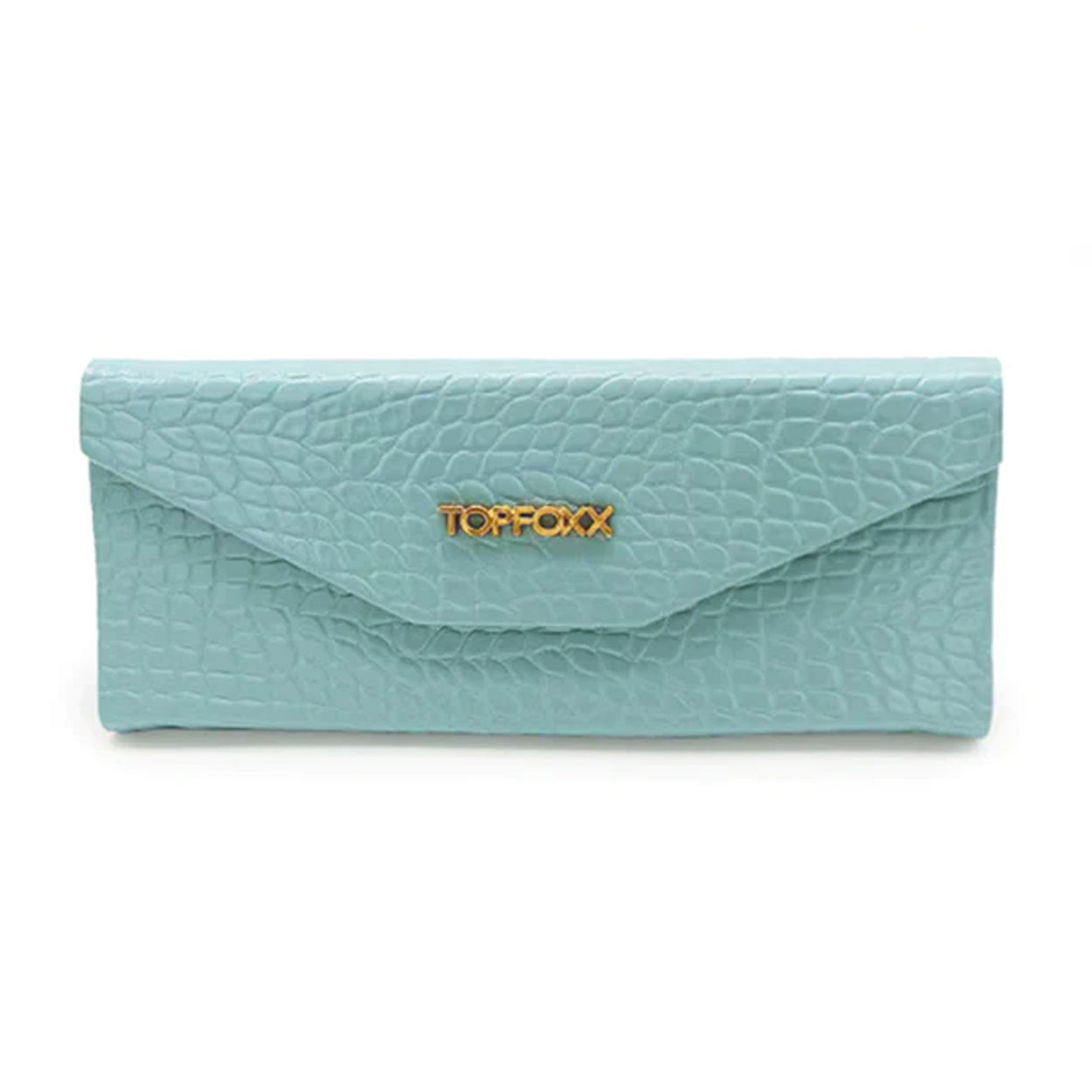 Turquoise Faux Croco Hard Case - Concordia Style Boutique