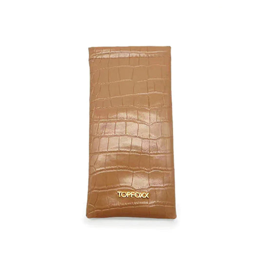 Nude Faux Croco Soft Pouch - Concordia Style Boutique