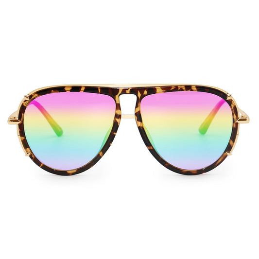 Ivy Luxe - Pride Tangle-Free Round Aviator Sunglasses - Concordia Style Boutique