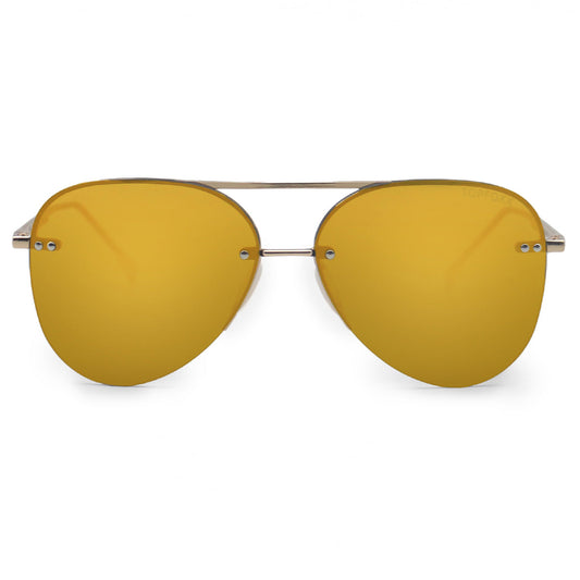 Smaller Megan 2 Mirrored Bronze - Tangle Free Aviator Sunglasses - Concordia Style Boutique