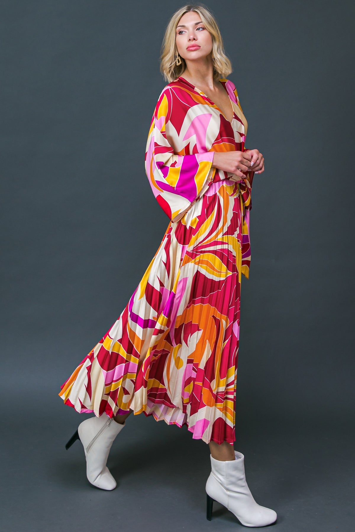 AT FIRST SIGHT WOVEN MIDI DRESS - Concordia Style Boutique