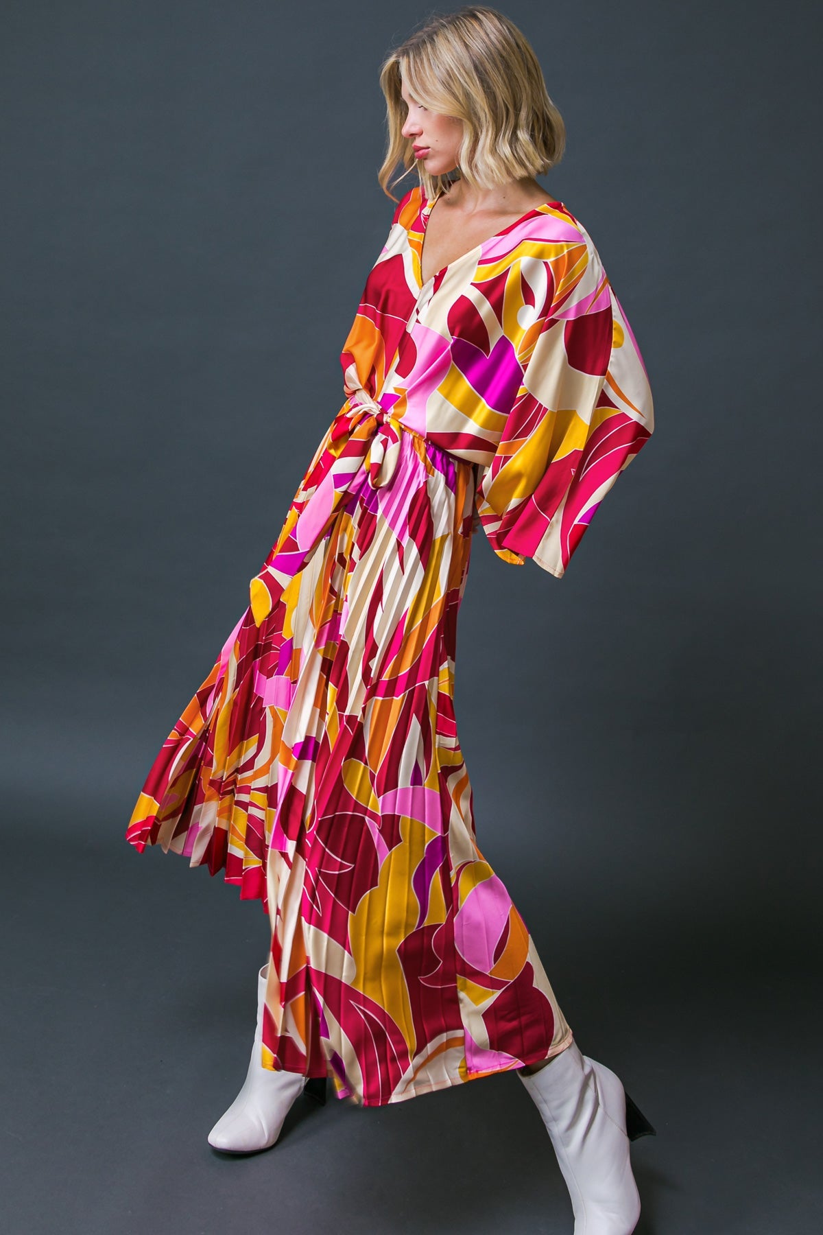 AT FIRST SIGHT WOVEN MIDI DRESS - Concordia Style Boutique