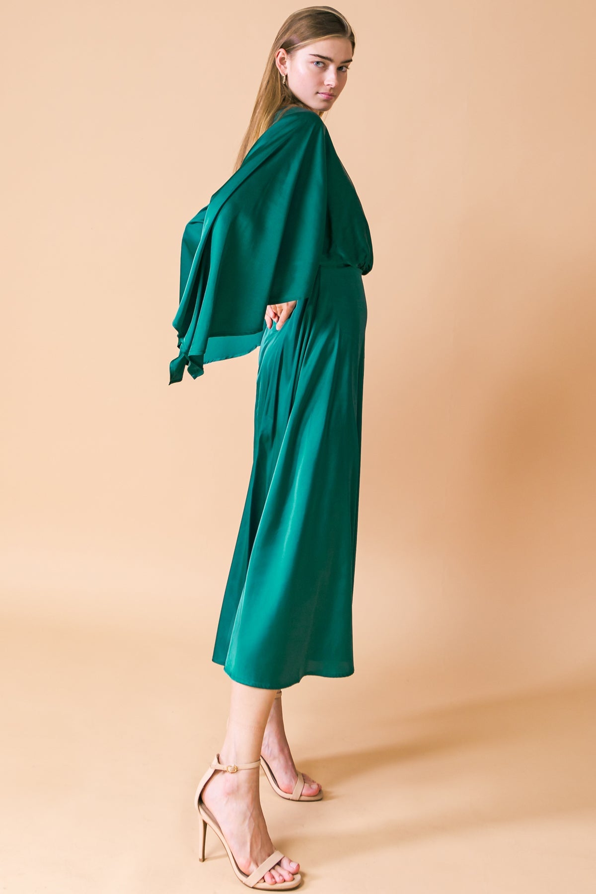 CAUGHT FEELINGS WOVEN MIDI DRESS - Concordia Style Boutique