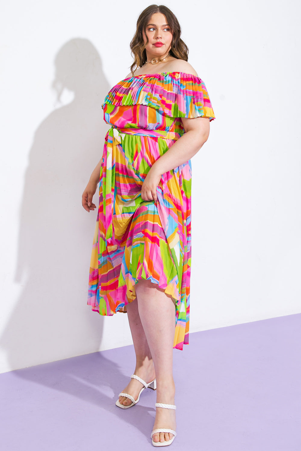 BLOSSOM BOULEVARD WOVEN MIDI DRESS - Concordia Style Boutique