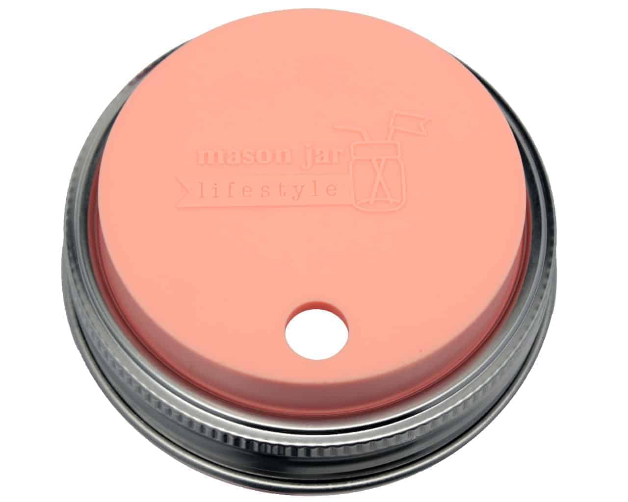 Silicone Straw Hole Tumbler with Stainless Steel Band for Mason Jars - Concordia Style Boutique