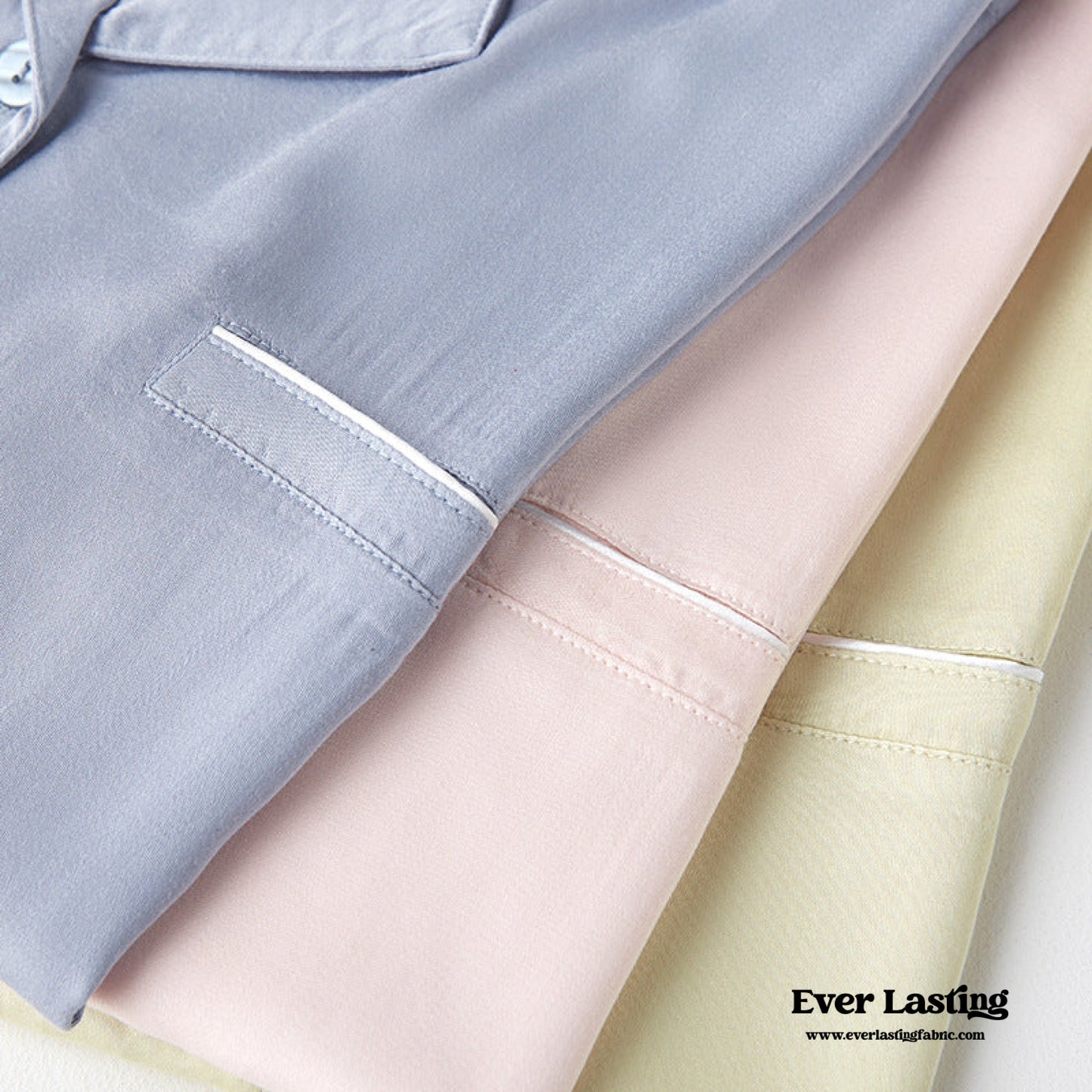 Silky Classic Morandi Silky Pajama Set / Blue