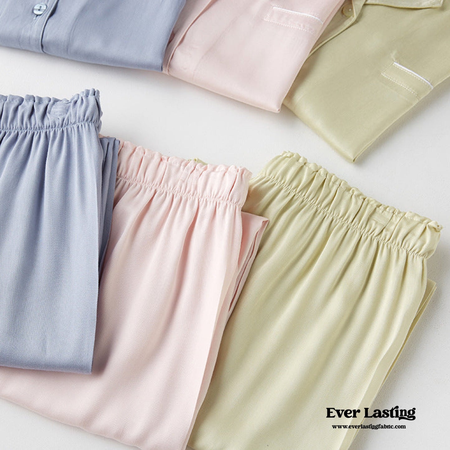 Silky Classic Morandi Silky Pajama Set / Green