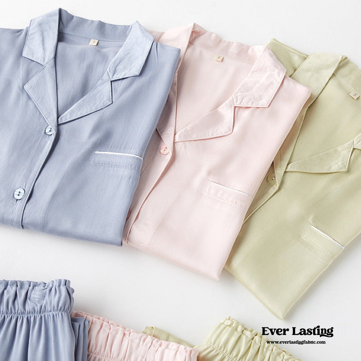 Silky Classic Morandi Silky Pajama Set / Green