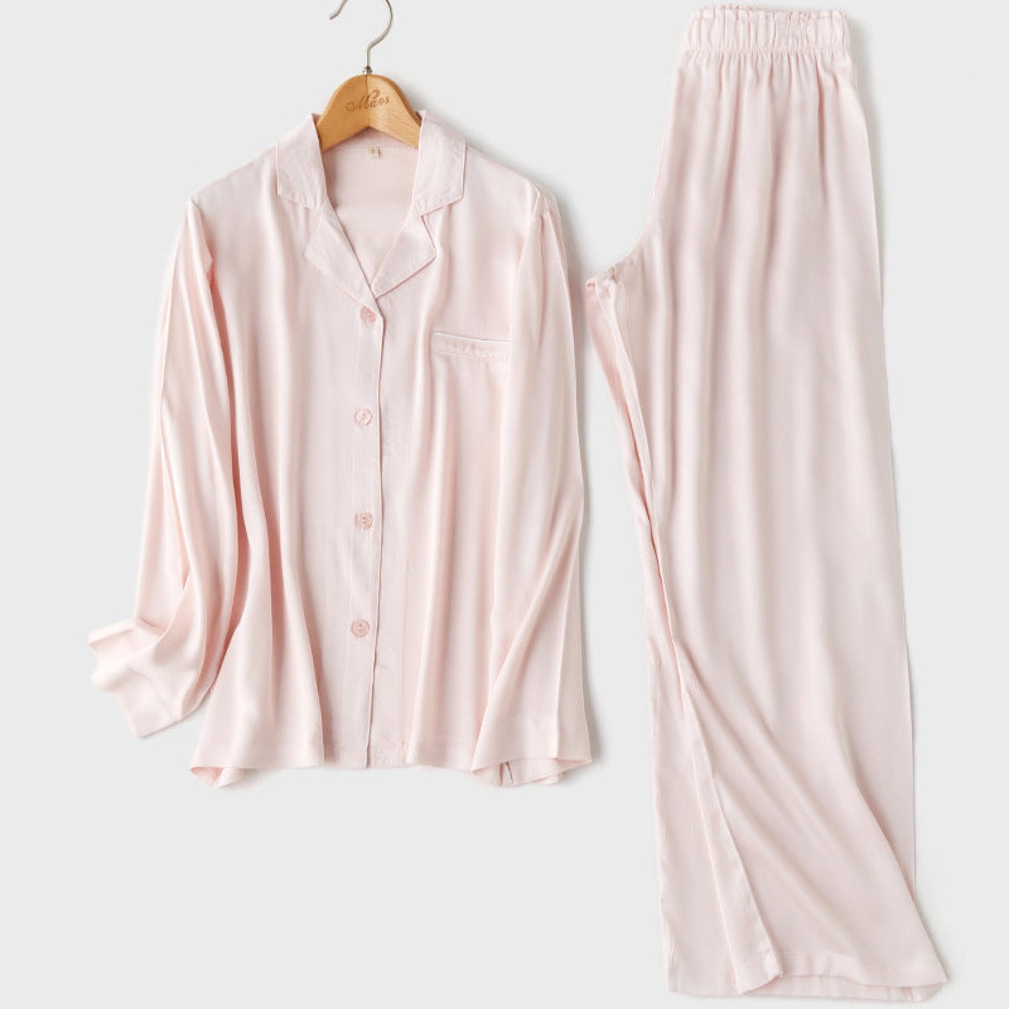 Silky Classic Morandi Silky Pajama Set / Green