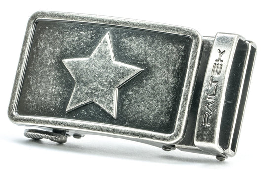 SILVER STAR Railtek™ Belt Buckle - Premium Buckles from ODION - Just $19.95! Shop now at Concordia Style Boutique