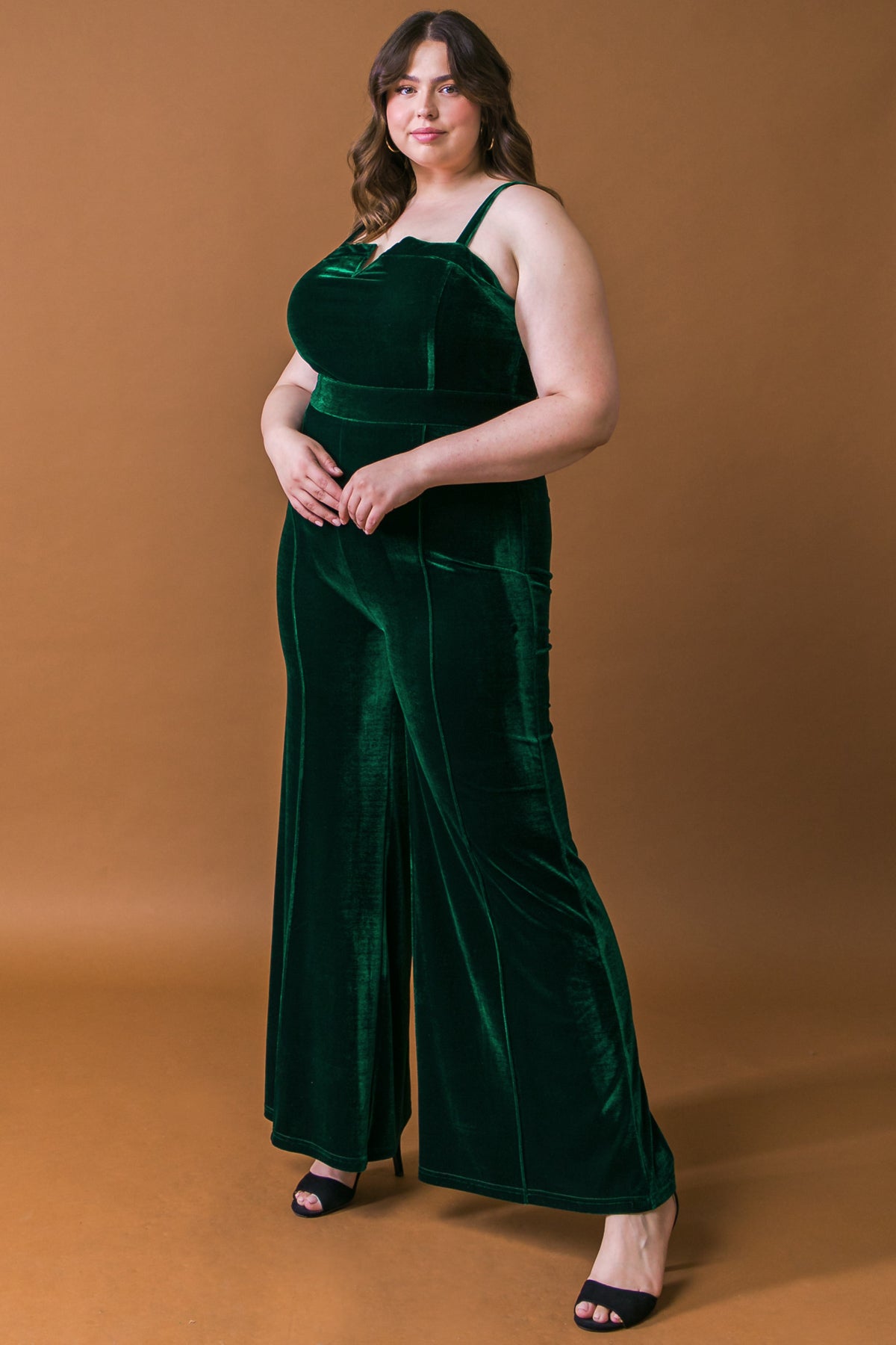 BLOW A KISS VELVET JUMPSUIT - Concordia Style Boutique