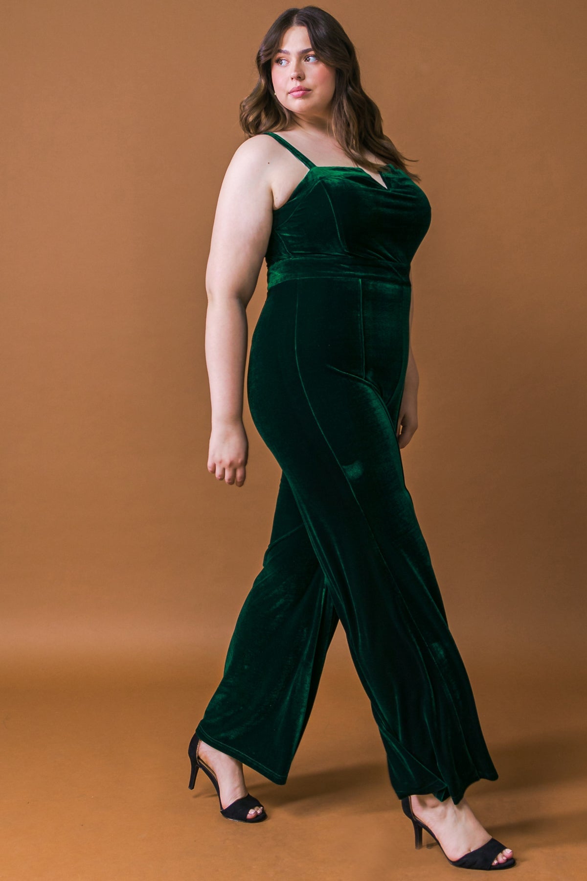 BLOW A KISS VELVET JUMPSUIT - Concordia Style Boutique
