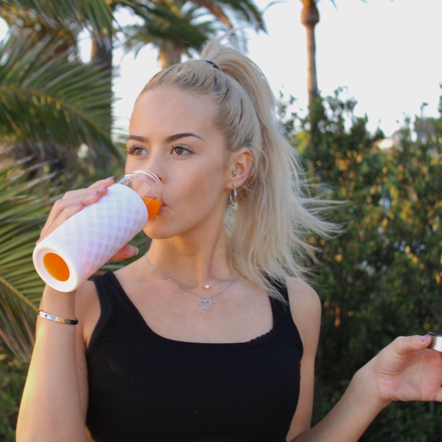 Diamond Lattice Silicone Bottle Sleeves Set, for 16oz Bottles