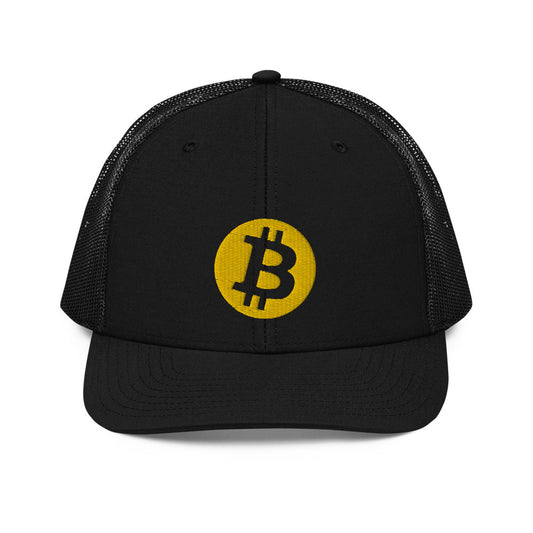 Bitcoin Round Logo Trucker Hat - Concordia Style Boutique