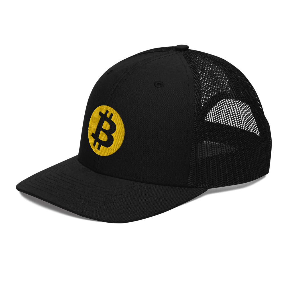 Bitcoin Round Logo Trucker Hat - Concordia Style Boutique
