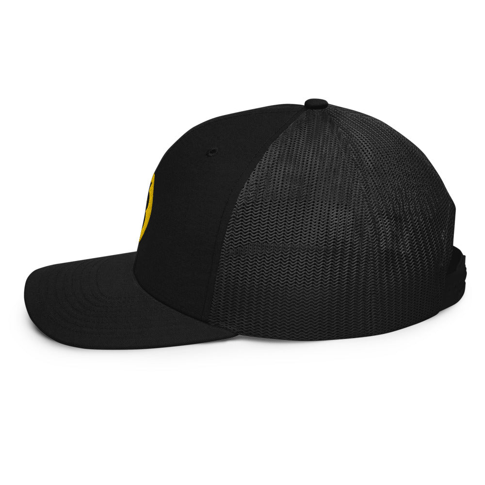 Bitcoin Round Logo Trucker Hat - Concordia Style Boutique