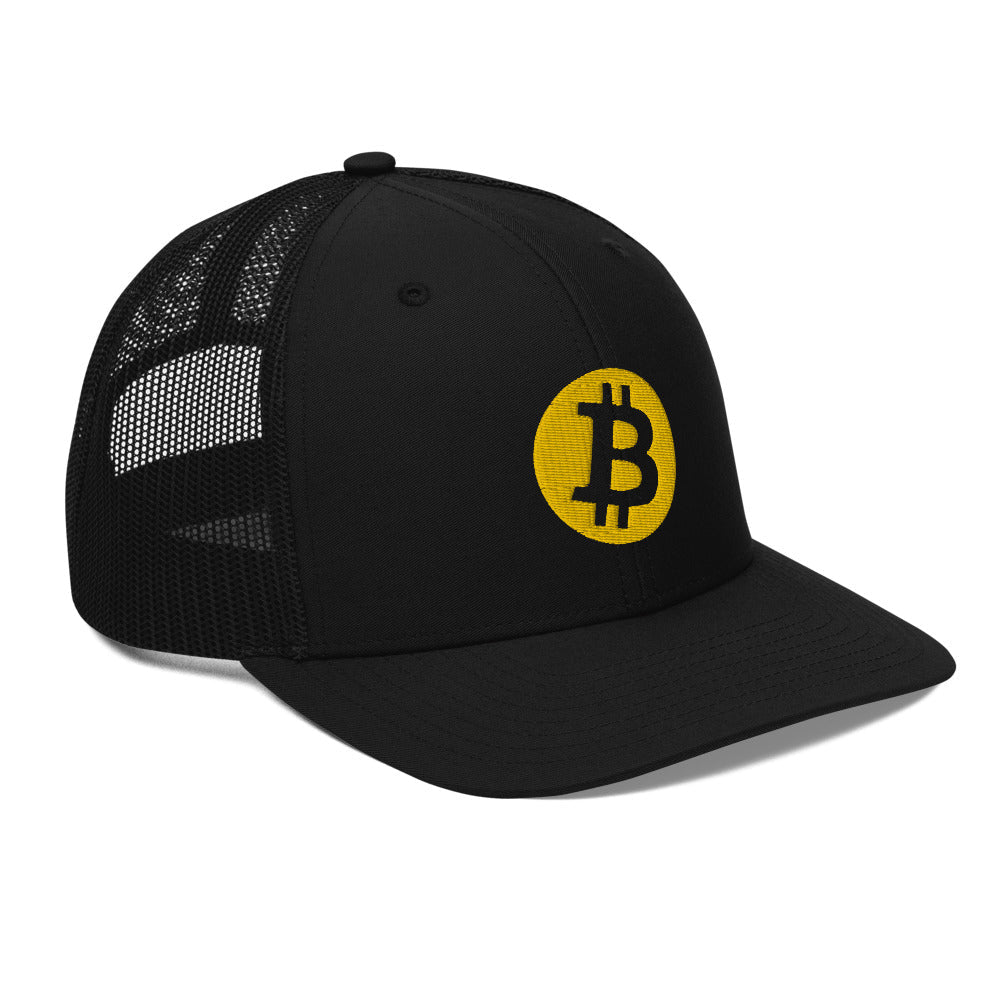 Bitcoin Round Logo Trucker Hat - Concordia Style Boutique
