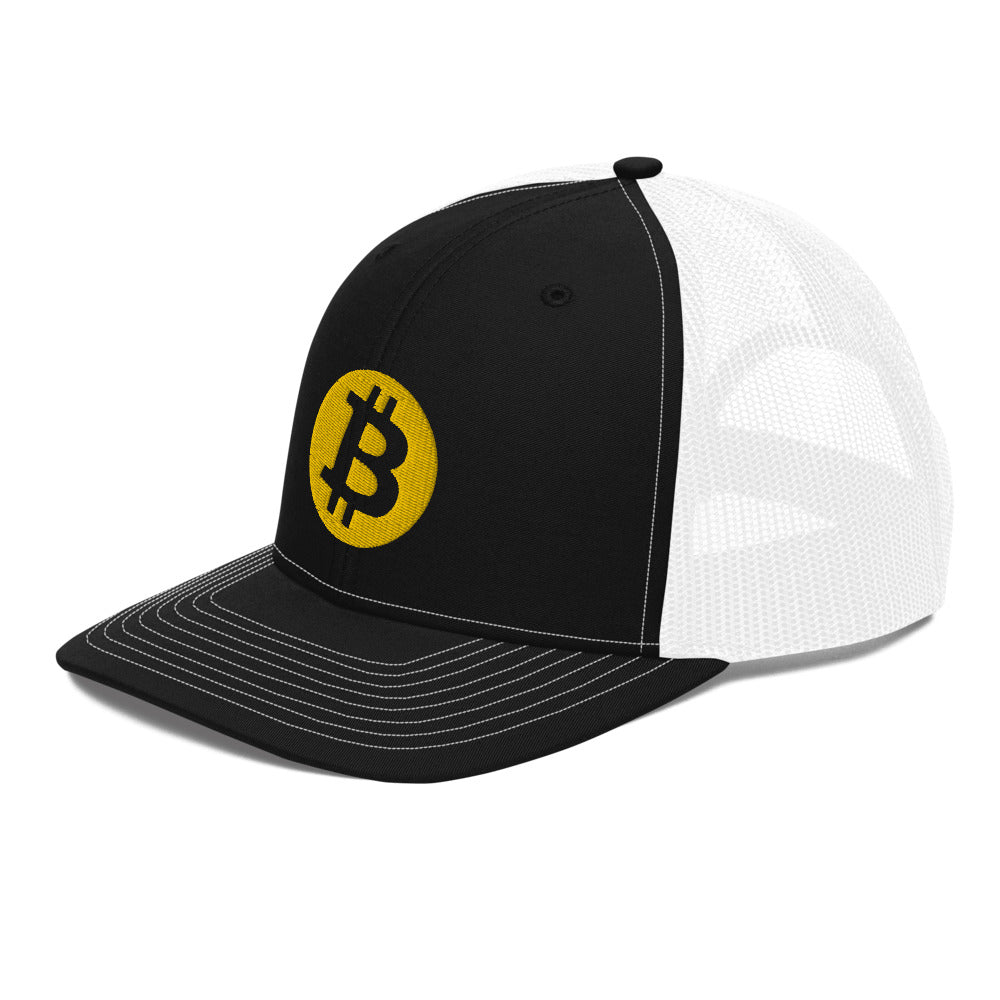 Bitcoin Round Logo Trucker Hat - Concordia Style Boutique