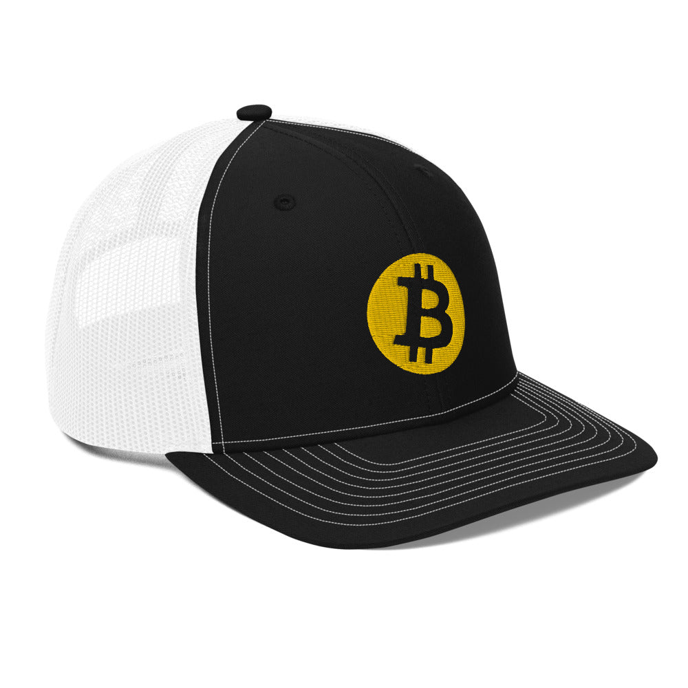 Bitcoin Round Logo Trucker Hat - Concordia Style Boutique