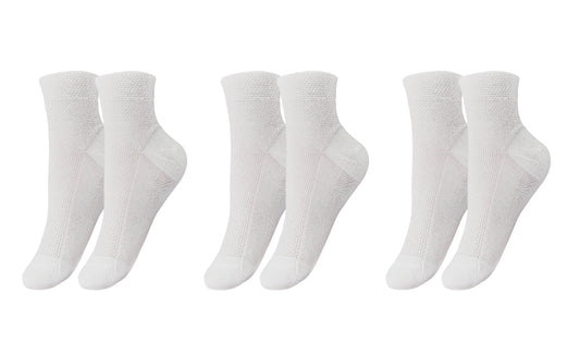 tittimitti® 100% Organic Mercerized Cotton "Filo di Scozia" Women's Socks.  3-Pack. Made in Italy.