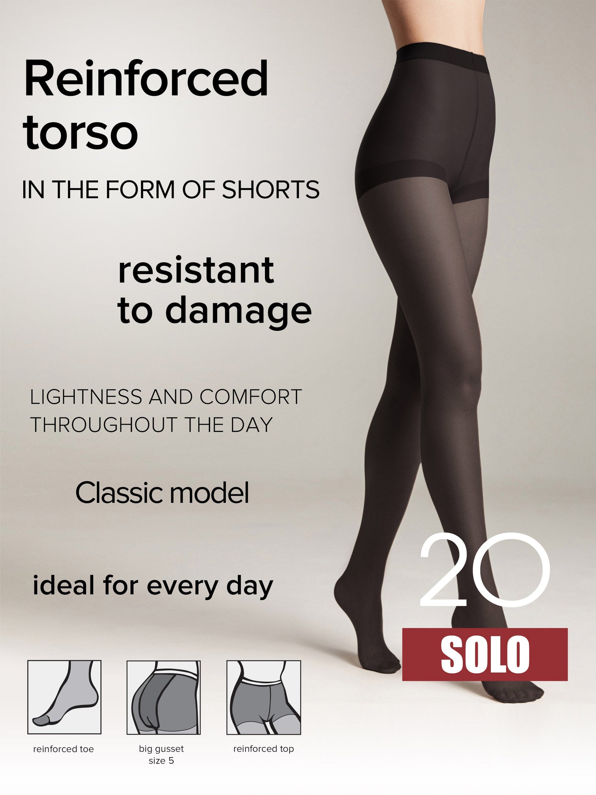 Tights Conte Solo 20 Den - Classic Pantyhose - Concordia Style Boutique