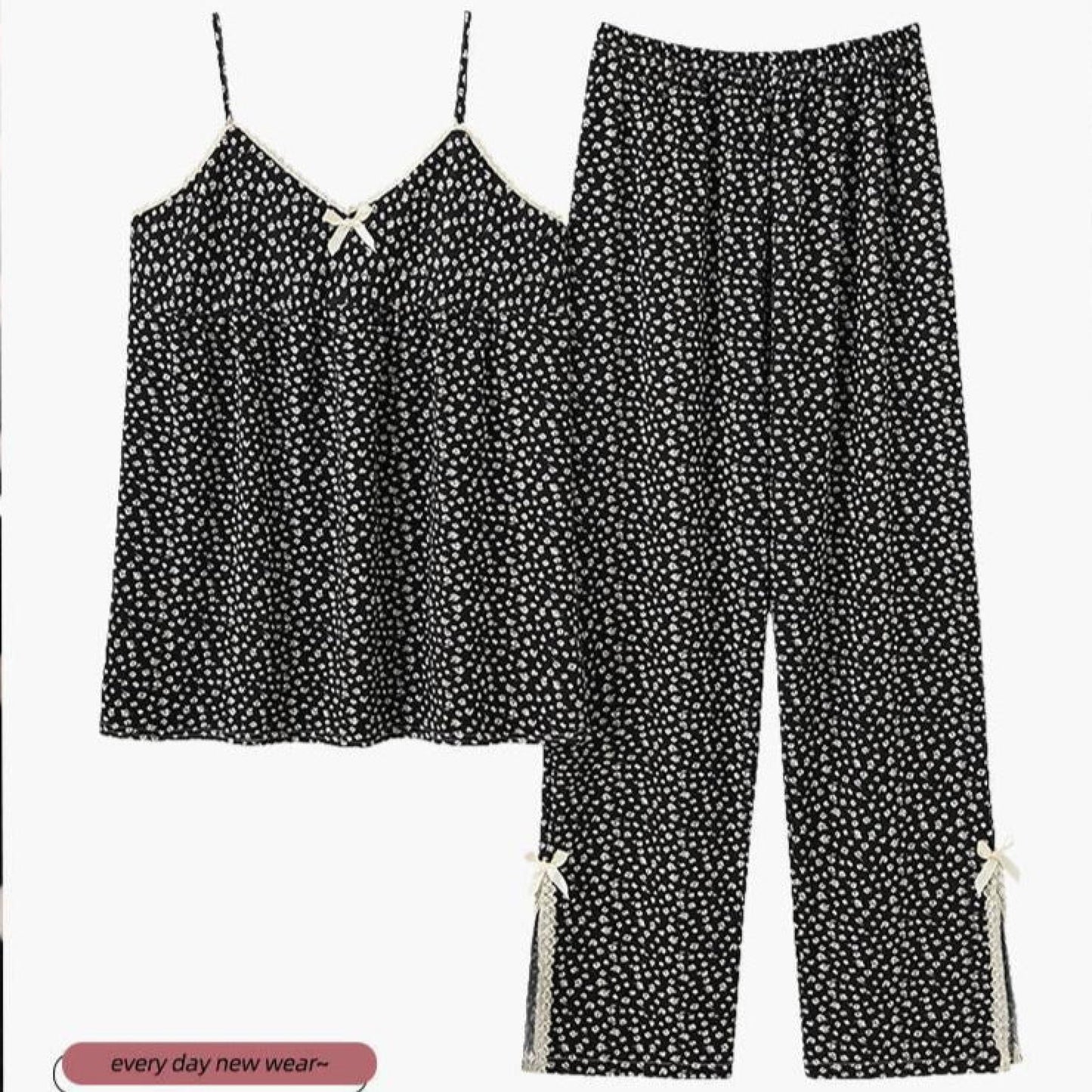 Sophie Pastoral Floral Pajama Set / Red