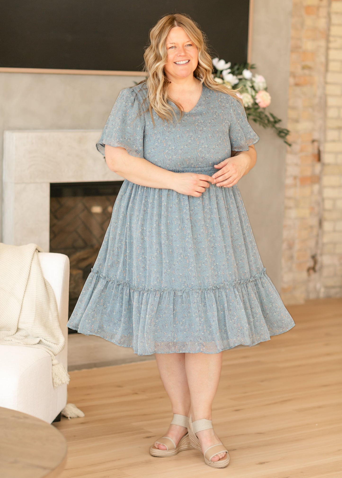 Sophie Floral Midi Dress