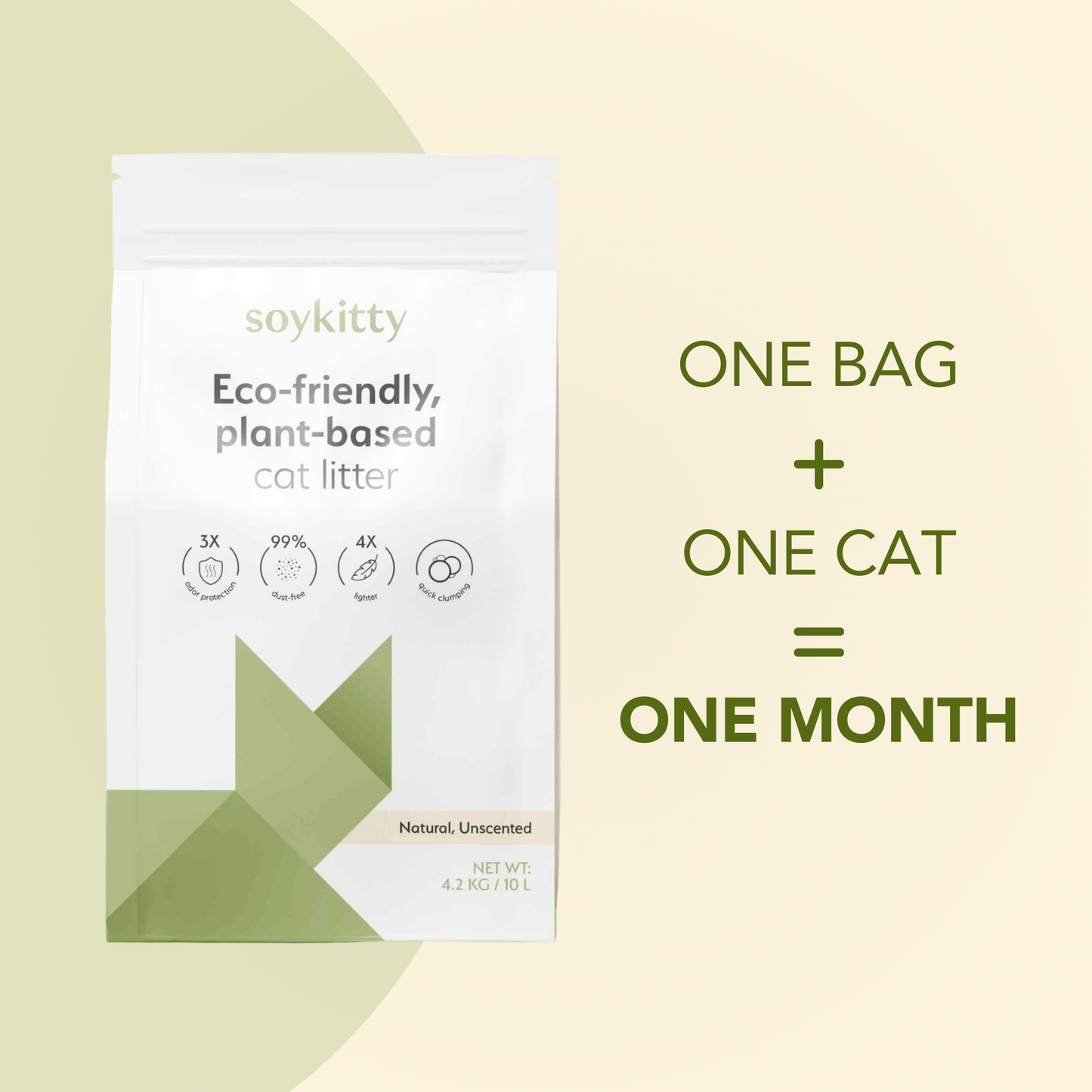 All-Natural, Non-Toxic Plant-Based Cat Litter - 1 Pack (Collective)