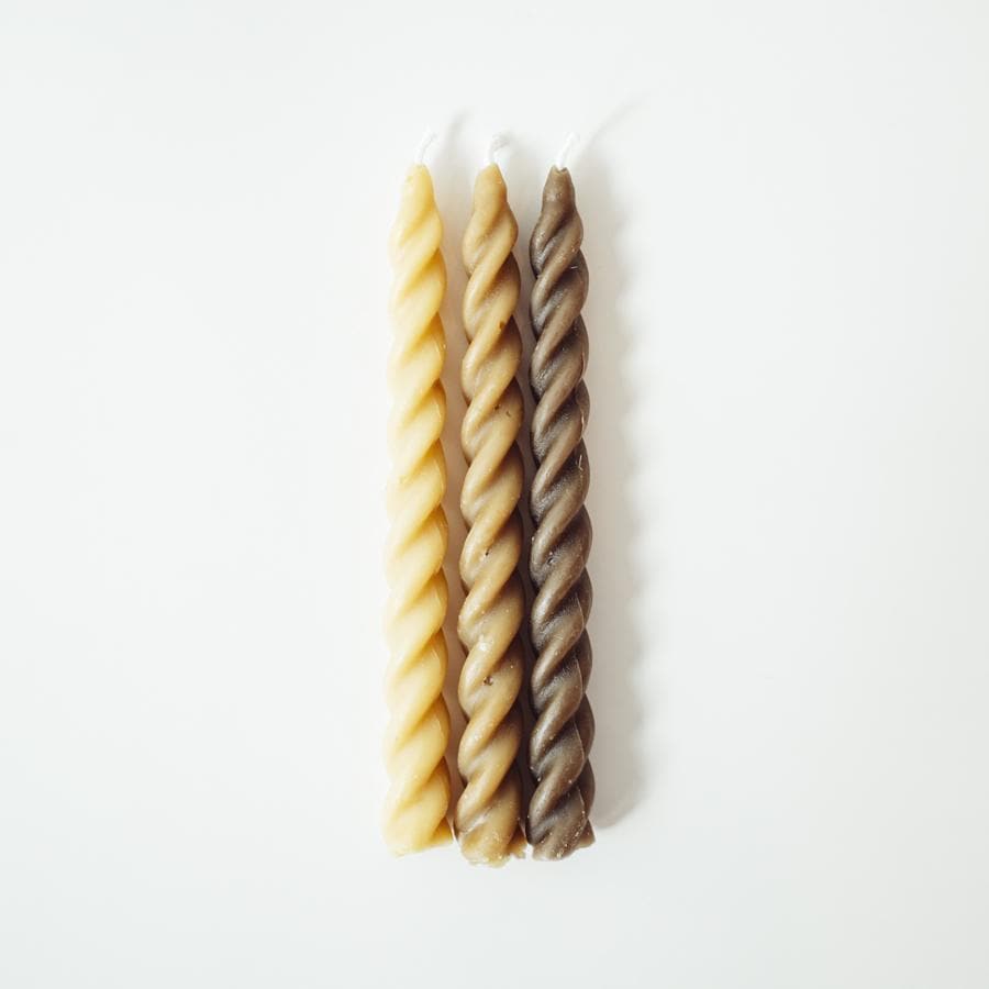 Spiral Taper Beeswax Candles - Concordia Style Boutique