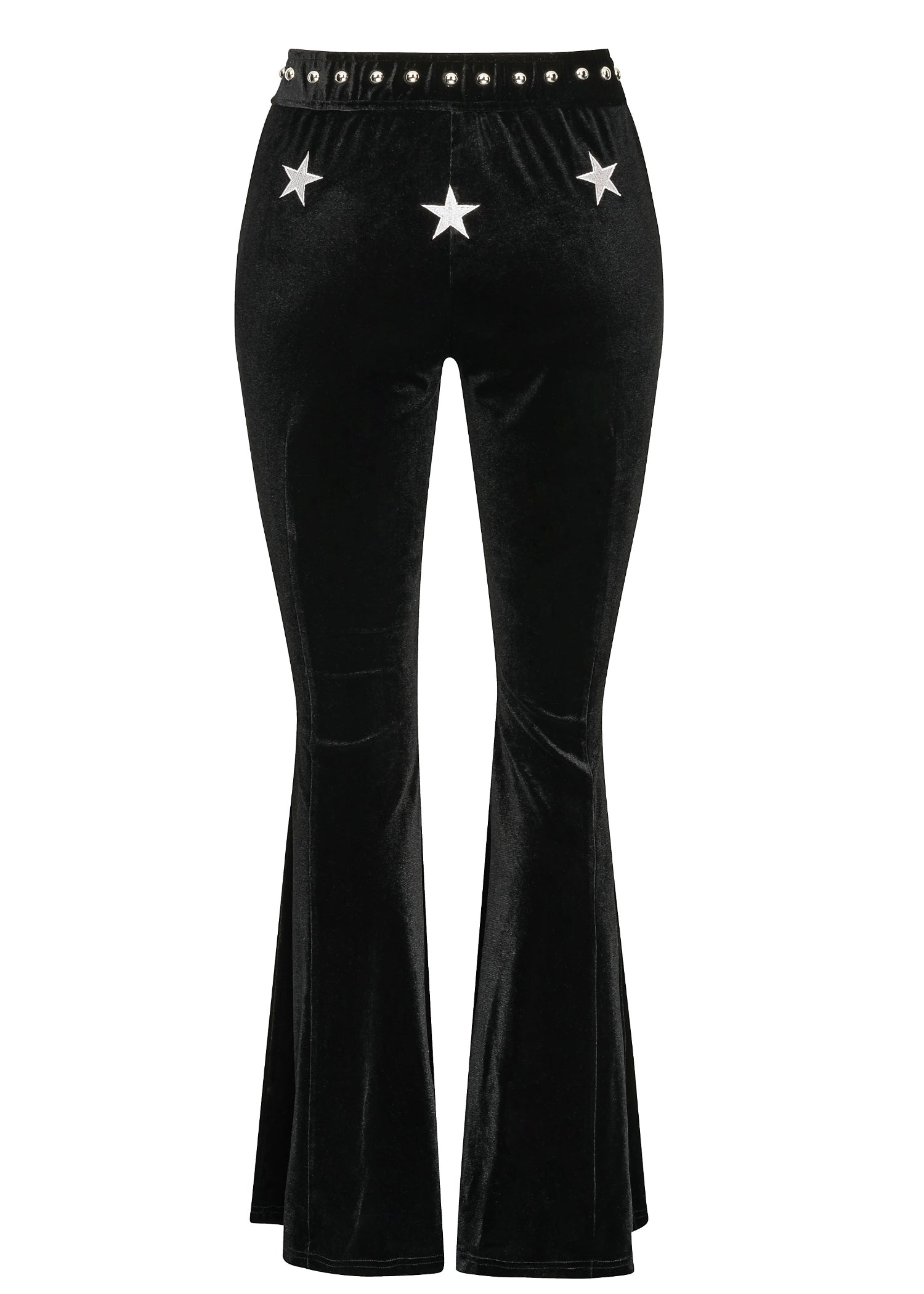 Studded Velvet Flare Pants Star Bell Bottoms - Concordia Style Boutique