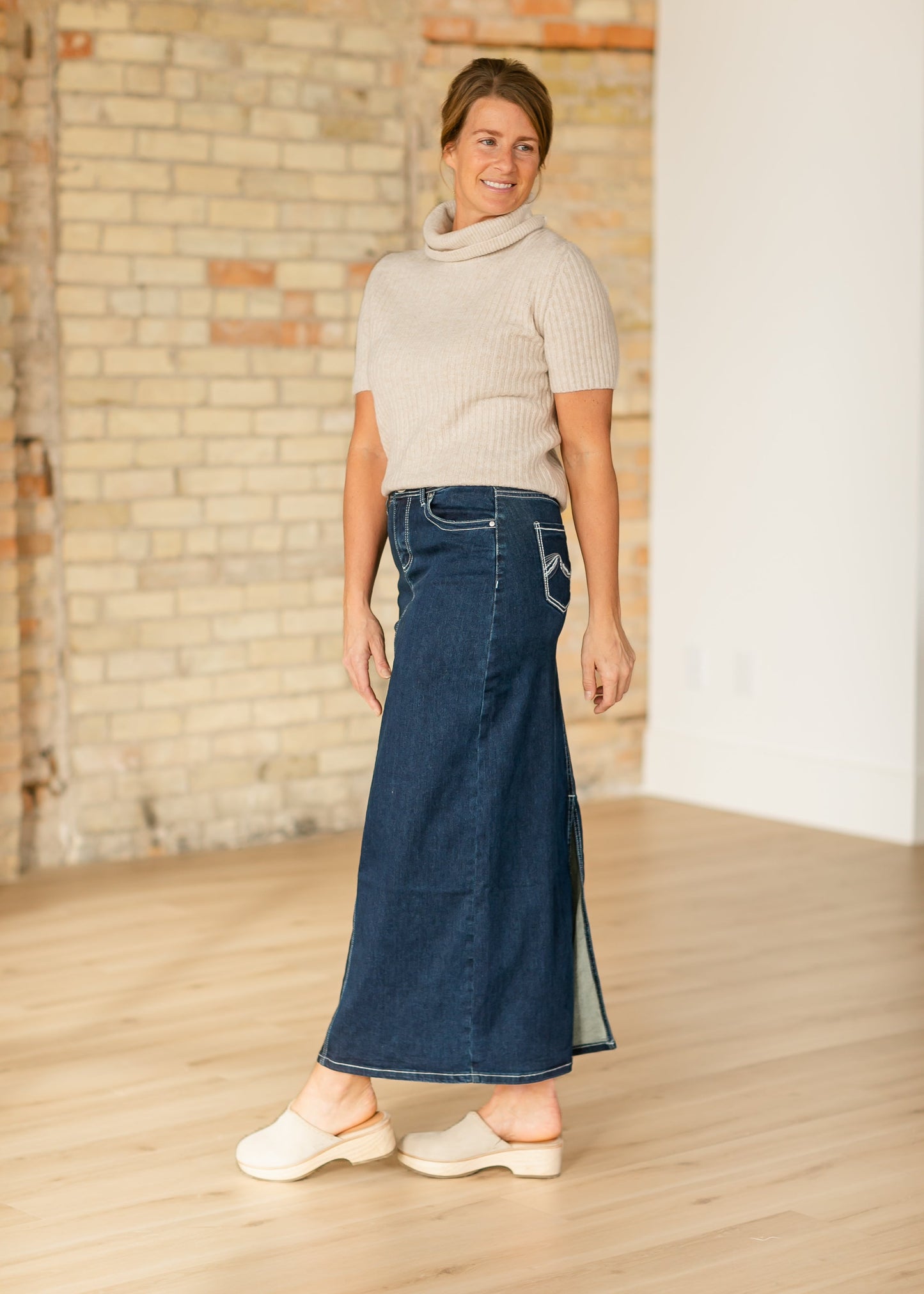 Stella Dark Wash Maxi Denim Skirt - Concordia Style Boutique