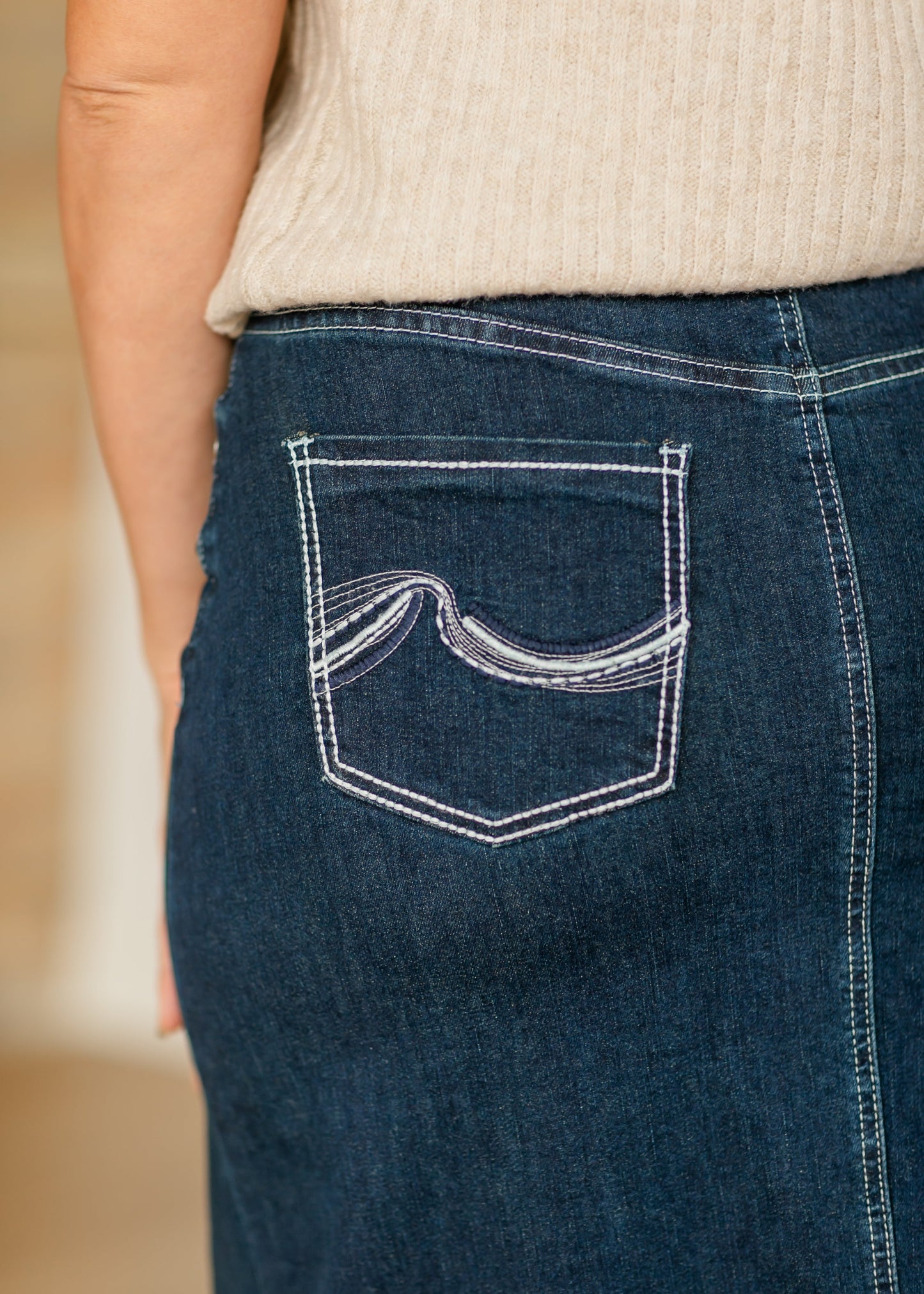 Stella Dark Wash Maxi Denim Skirt - Concordia Style Boutique