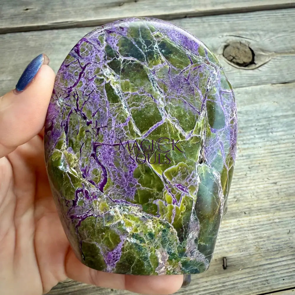 Stichtite with Serpentine Atlantisite Freeform – Barberton, South Africa