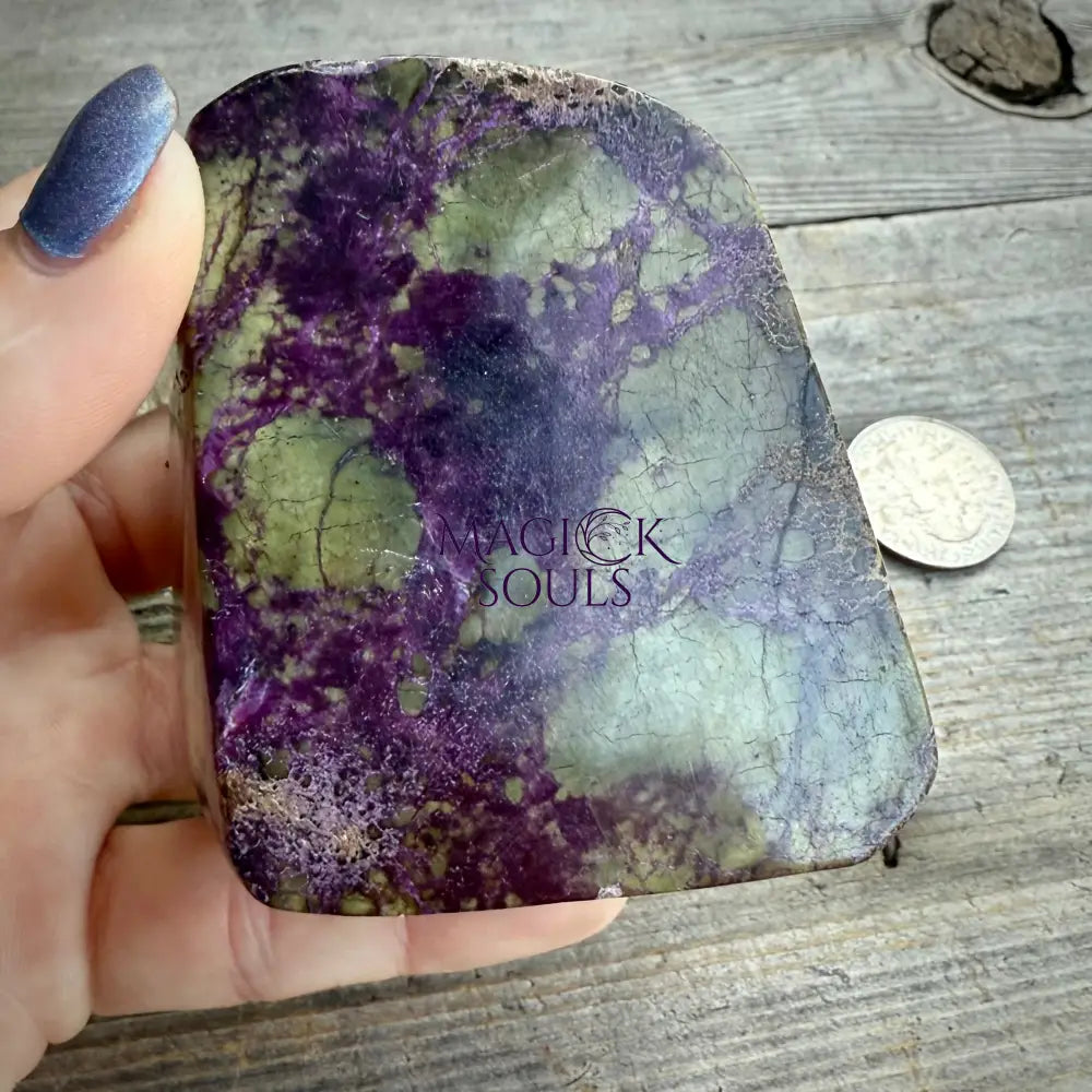 Stichtite with Serpentine Atlantisite Freeform – Barberton, South Africa
