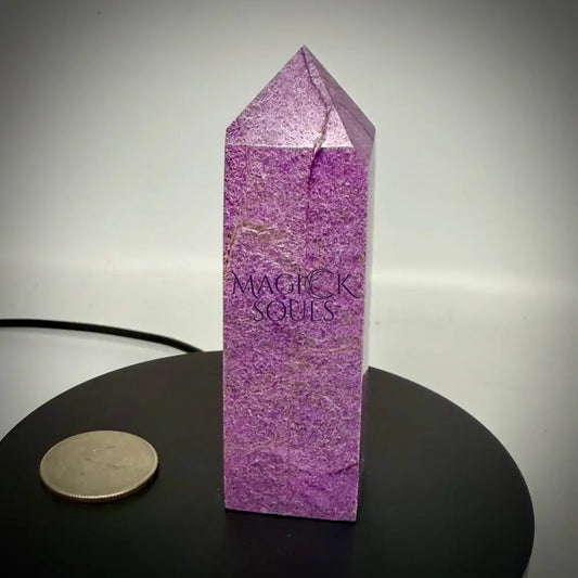 Stichtite with Serpentine Atlantisite Towers – Barberton, South Africa