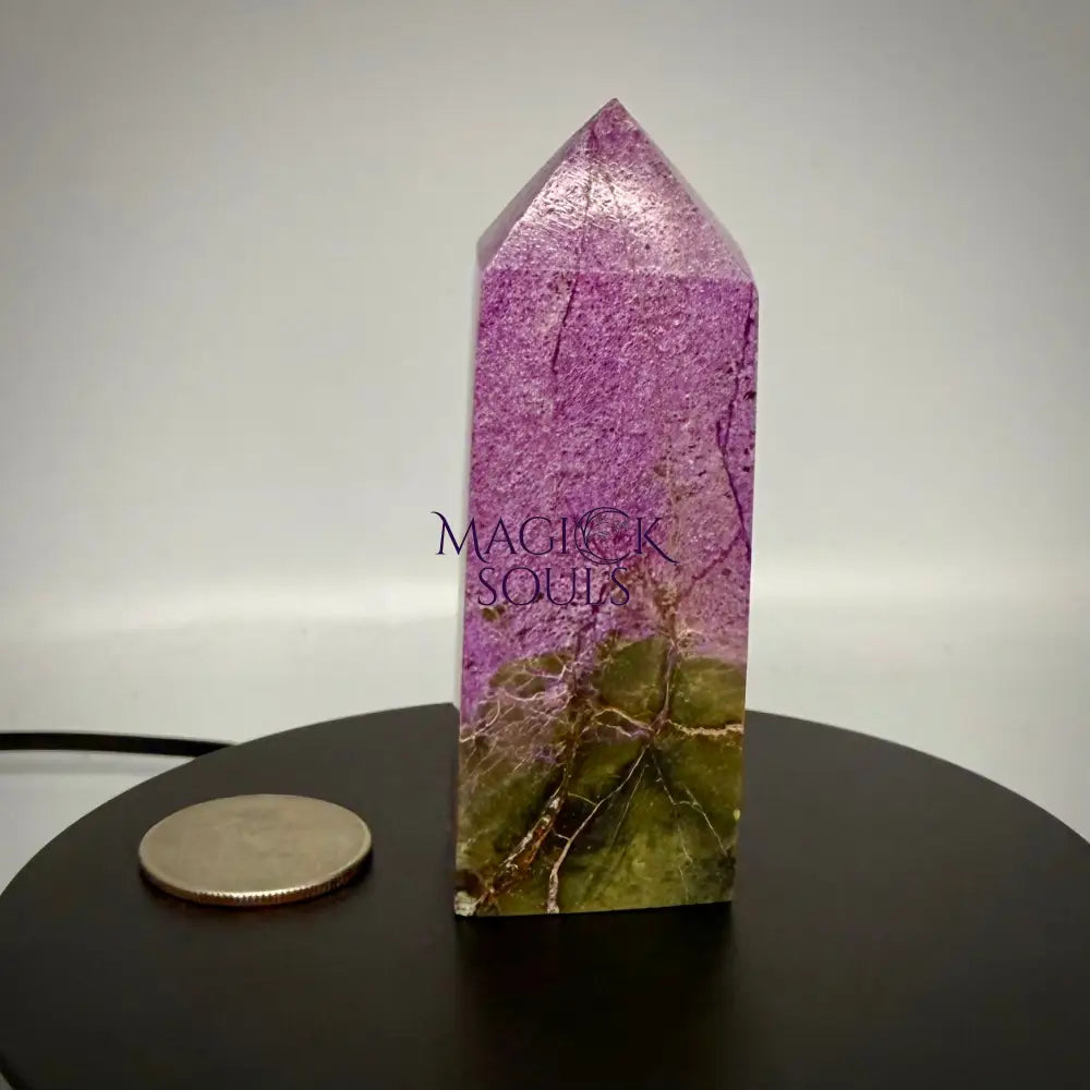 Stichtite with Serpentine Atlantisite Towers – Barberton, South Africa