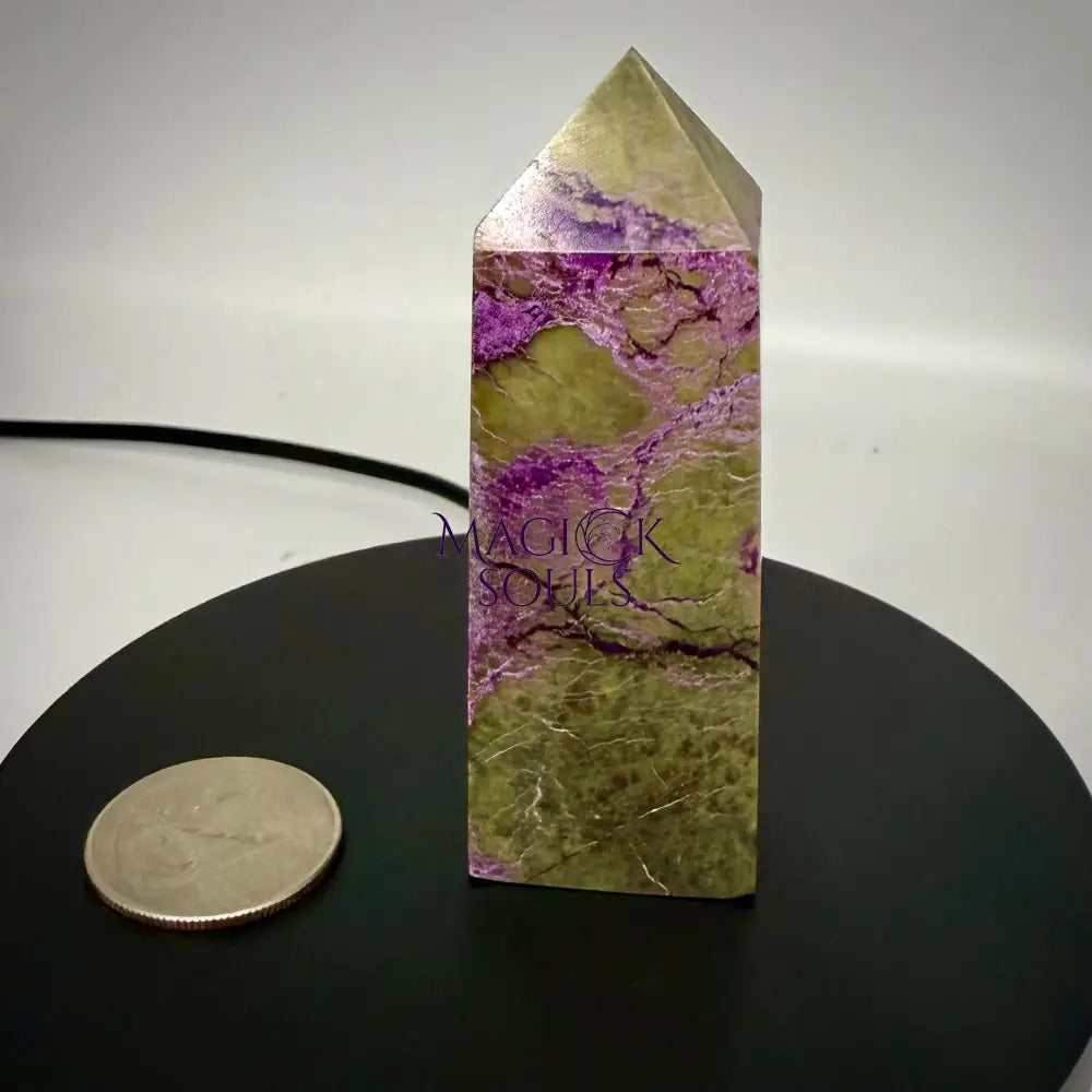 Stichtite with Serpentine Atlantisite Towers – Barberton, South Africa