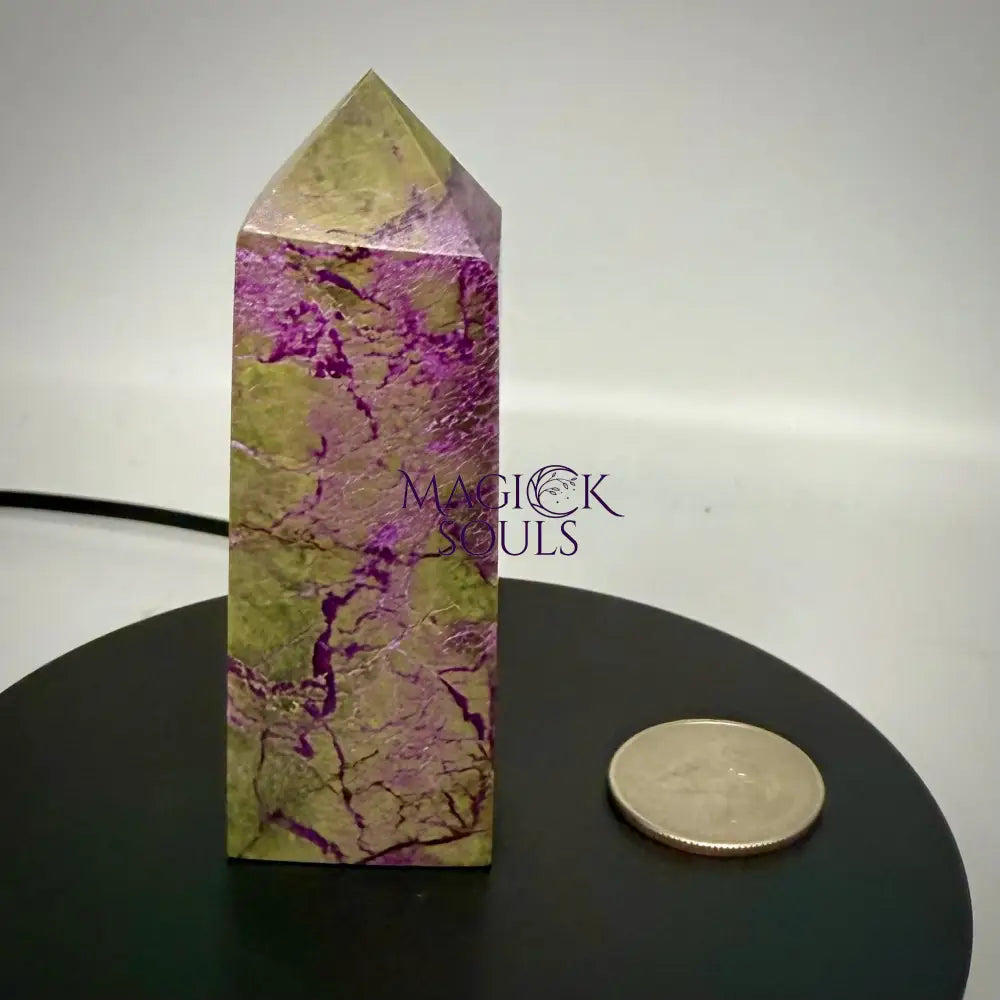 Stichtite with Serpentine Atlantisite Towers – Barberton, South Africa